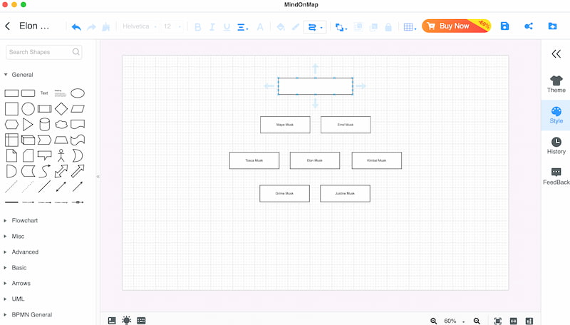Mindonmap Add Shapes And Text
