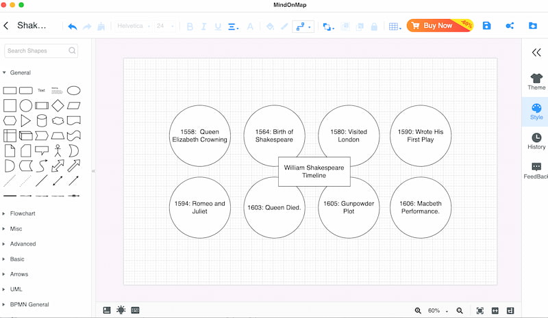 Mindonmap Add Text About Shakespeare