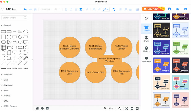 Mindonmap Add Theme For Shakespeare