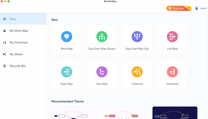 Mindonmap 流程图按钮