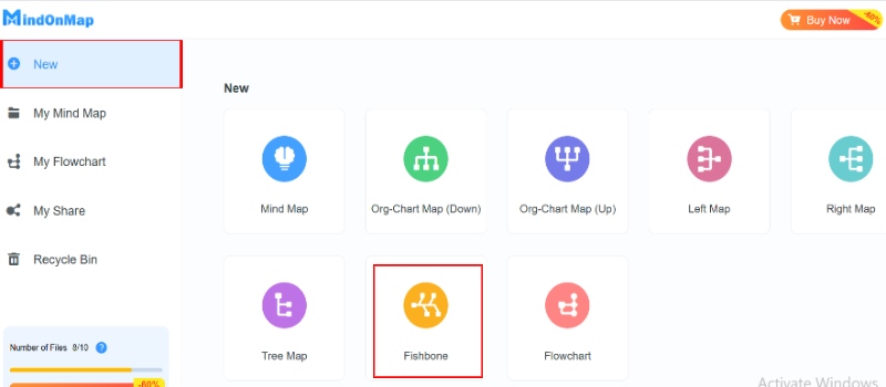 Select Fishbone Template