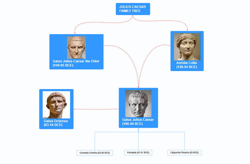 Julius Caesar Family Tree Image