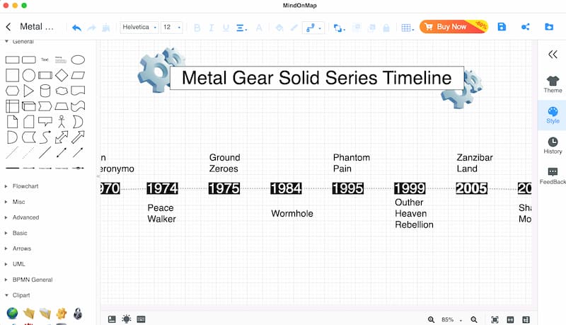 Mindonmap Aggiungi testo per Metal Gear