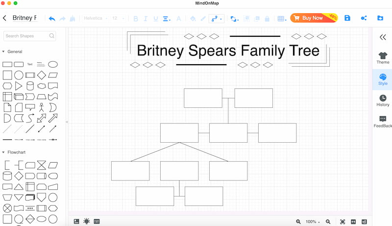 Mindonmap Britney Ailesi Şekil Ekle
