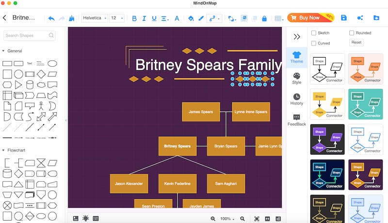 Mindonmap Britney Ailesi Tema Ekle