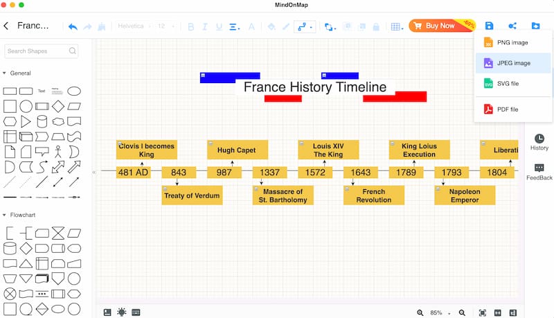 Mindonmap Export France History