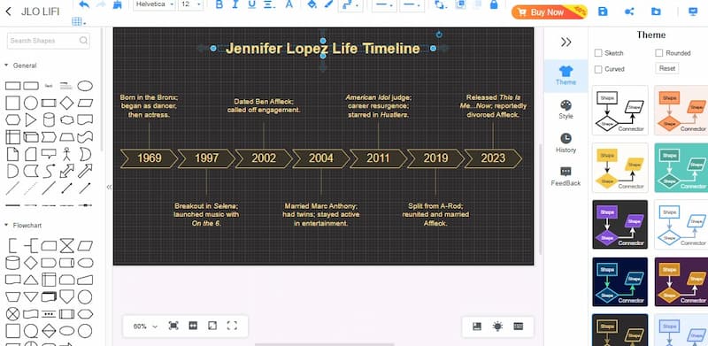 Mindonmap Jlo Timeline Add theme