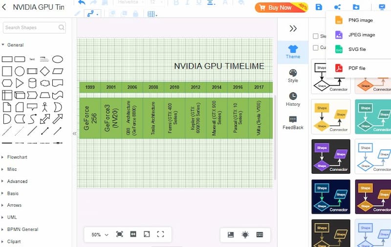 Mindonmap Nvidia Timeline Add Theme