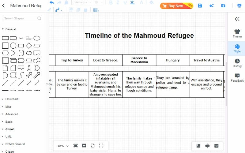 Mindonmap- Refugee Timeline Add Text
