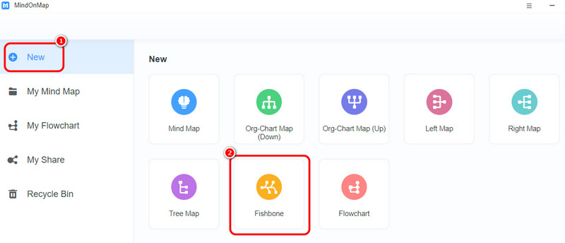 New Fishbone Template Mindonmap