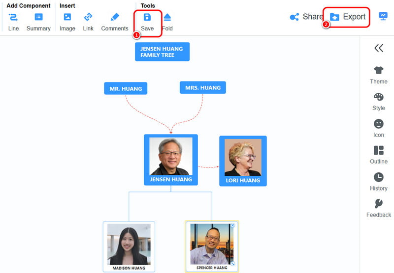 Save Family Tree Mindonmap