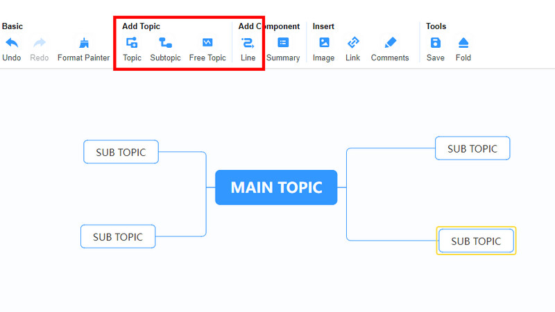 צור מפת חשיבה Mindmap