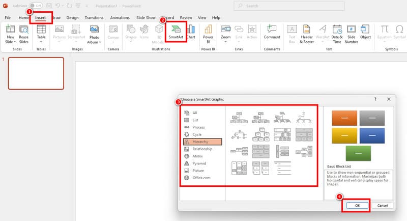 Smartart Şablon PowerPoint daxil edin