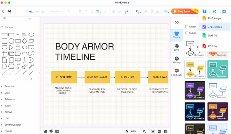 Mindonmap Shtoni Temë për Afatin Kohor të Armor