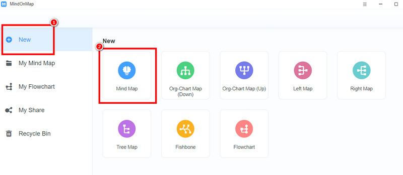 Növbəti Seçim Mind Map Feature Mindonmap