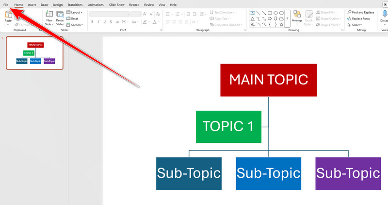 Mind Map Powerpoint-i saxla